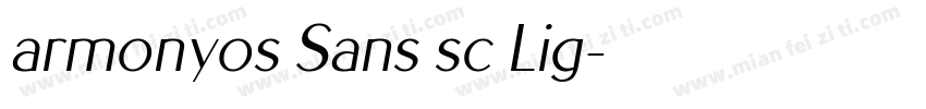 armonyos Sans sc Lig字体转换